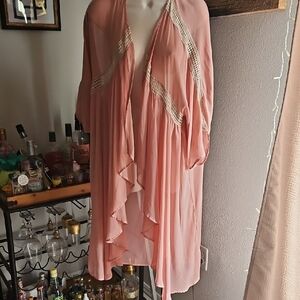 Charlotte Russe Pink Tunic with Lace Detail